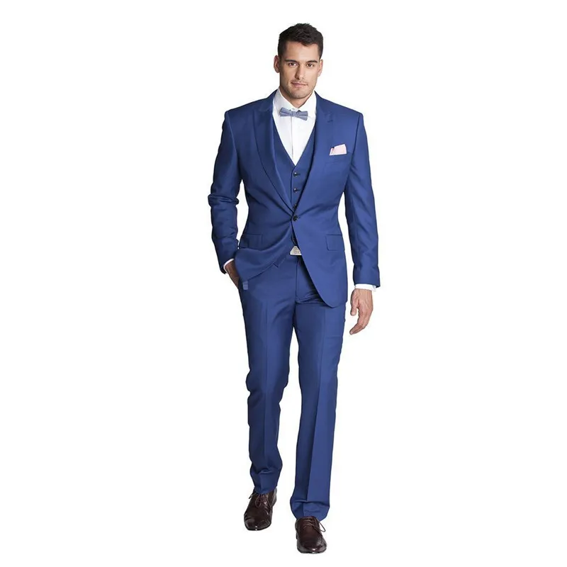 

Custom Made 3 piece Men's Wedding Groom Tuxedos Groomsman Best Man Party Suits Men Suits Groom Wear (Jacket+Pants+Vest)