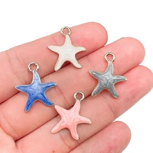 

Peixin Fashion Ocean Starfish Colorful Dripping Oil Alloy Charm Enamel Pendant DIY Earrings Jewelry Making Accessories Wholesale