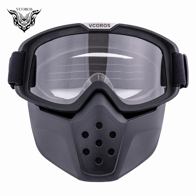 VCOROS винтажные Съемные очки и фильтр для рта в стиле ретро полуоткрытые