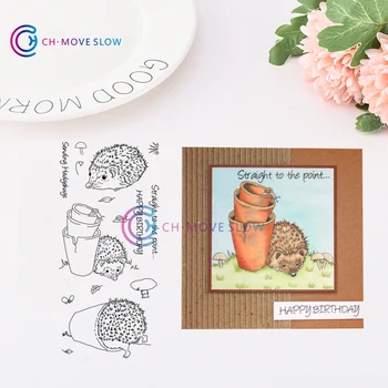 

CH Hedgehogs Clear Silicone Stamp Seal Yourself Scrapbooking Album Sheets Decorative Clear Stamp Card Decor