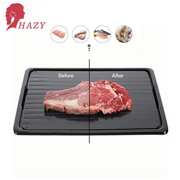 

HAZY Defrost Tray No Electricity Fast Defrosting Plate Fast Defrost Tray for Food Meat Kitchen Defrosting Mat Quickly Thawing