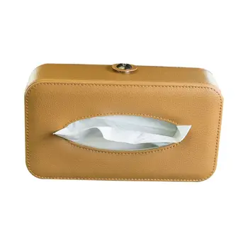 

Car Back Seat Headrest Mount Tissue Box with Belt Leather Case Multi-use Paper E7CA