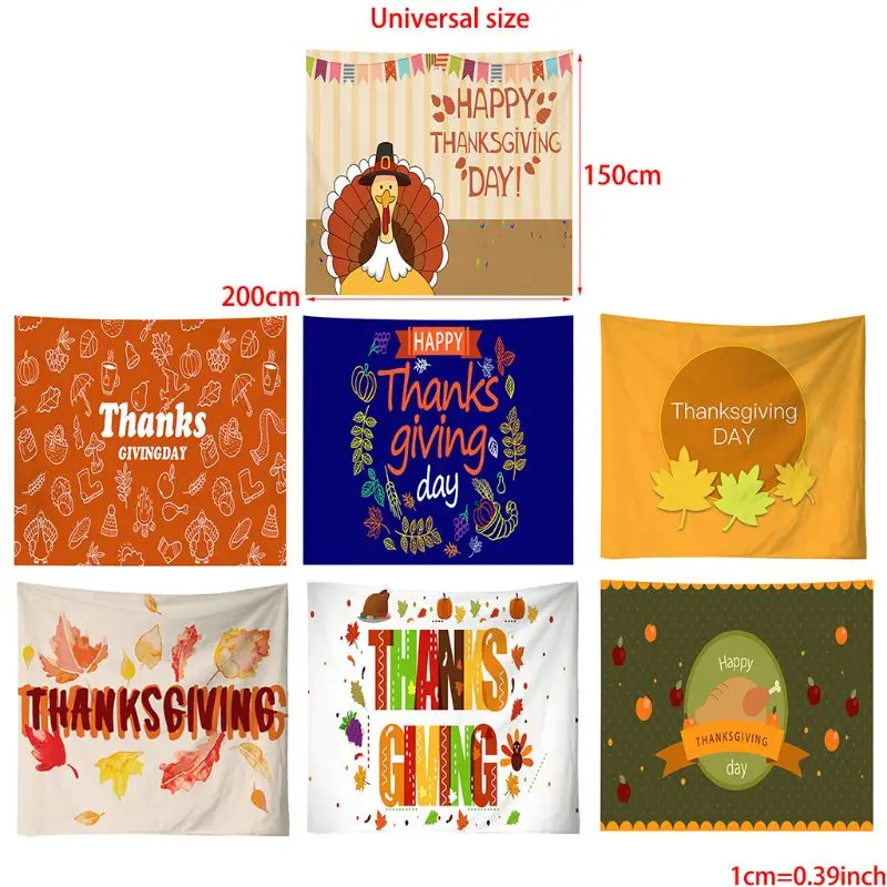 Fall Harvest Autumn Thanksgiving Tapestry Wall Art for Home decor 59*79 inches