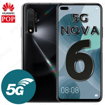 

HUAWEI Nova 6 5G MobilePhone 6.57 inch Kirin 990 Balong 5000 Octa Core Android 10.0 SA/NSA Fingerprint unlock