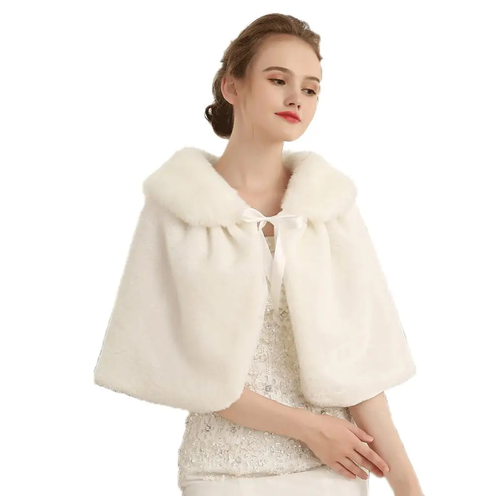 

Winter warm Wedding capes Bride shawl adult Bridal Wrap in stock