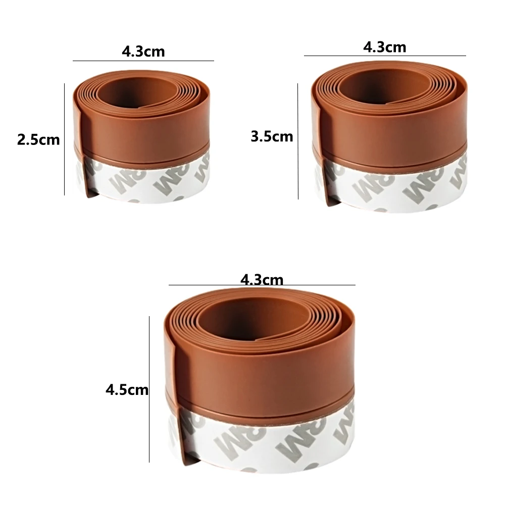4Color Window Door Bottom Self Adhesive Silicone Rubber Seal Weathering Strip Door Sealing Bar Window Seal