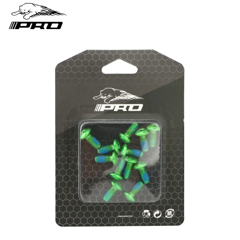 12pcs bicycle disc screw M5*11.5mm T25 plating titanium mountain bike road bike rotor screw for 120 140 160 180 203 disc