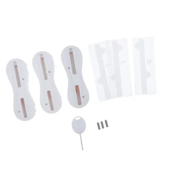 

MagiDeal 3 Pack Fin Box 5 Degree Fins Mounting Base with Screws Fin Key