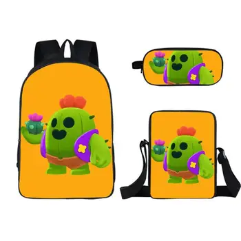 

New Game Leon Bag Backpacks Boys Girls Kids 3D Pattern Mochila Back to School Bookbags Backpacks For Fans
