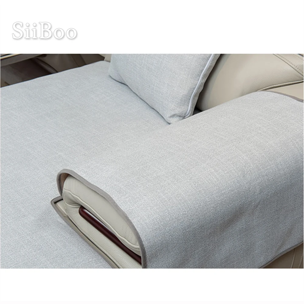 Европейский стиль светло серый льняной чехол для дивана cama гостиной fundas de sofa