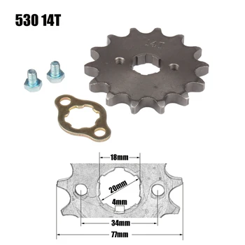 

Front Engine Sprocket Star 530 14T Teeth 20mm For 530 Chain With Locker Motorcycle Dirt Bike PitBike ATV Quad Parts