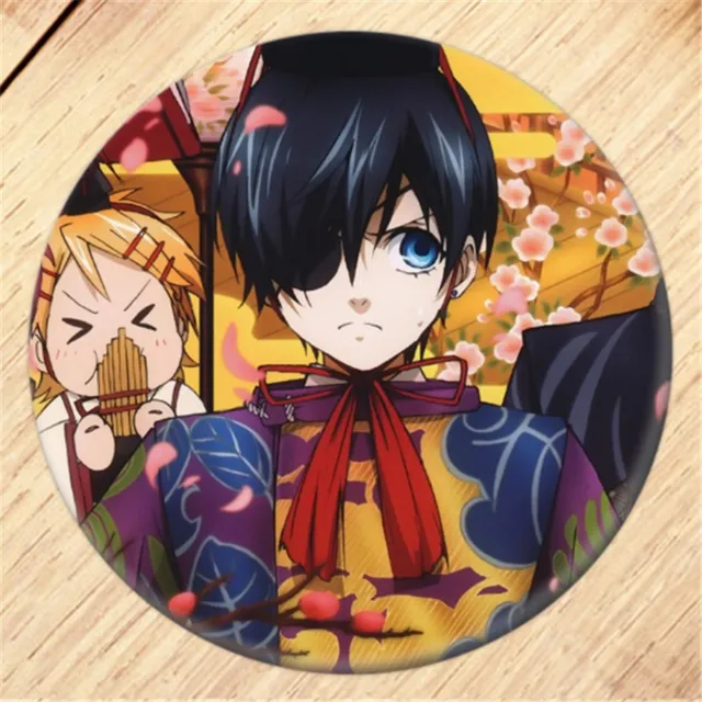 Anime Black Butler Brooch Pin Cosplay Badge Accessories For Clothes Backpack Decoration Children's gift B003 12