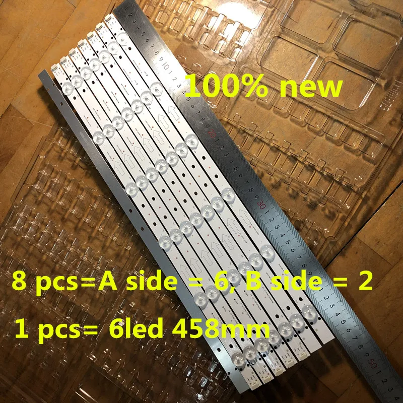 16 шт. = 2 шт. в наборе, тест для TCL 42E10 L42F3308B L42F3309B 4C-LB420T-HQ2A/HQ2B 1 шт. = 6led 458 мм