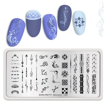 

BORN PRETTY Nail Stamping Plates Flowers and Swords Image Stainless Stamp Template Nail Stamp Polish Tools Decoration Theme