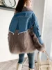 2021 New White Duck Down Winter Denim Jacket Women Parka Real Natural Fox Fur Coat  Single Breasted Warm Outerwear Streetwear 3