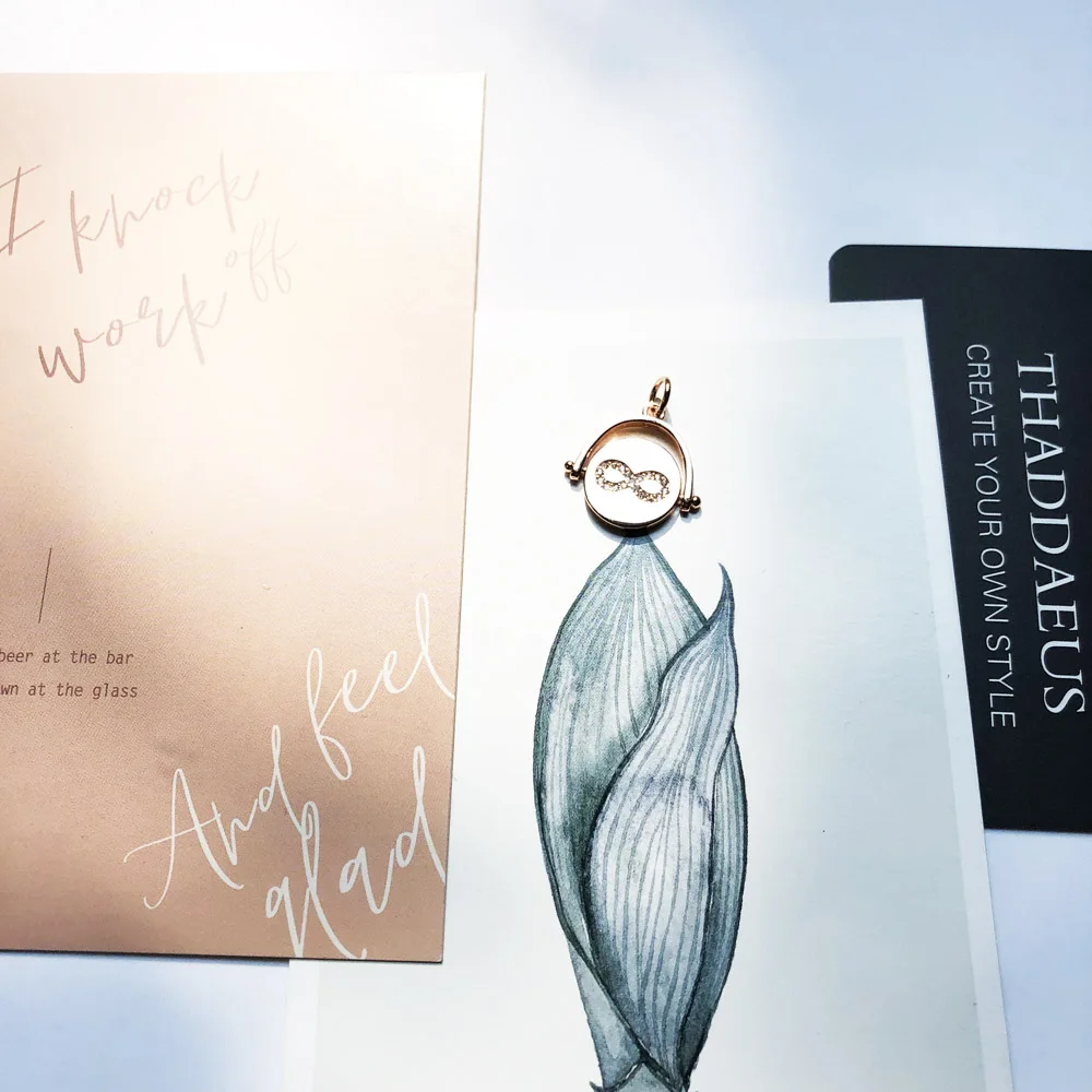 Подвеска круглая из розового золота модное весеннее ожерелье серебра 2020 пробы с