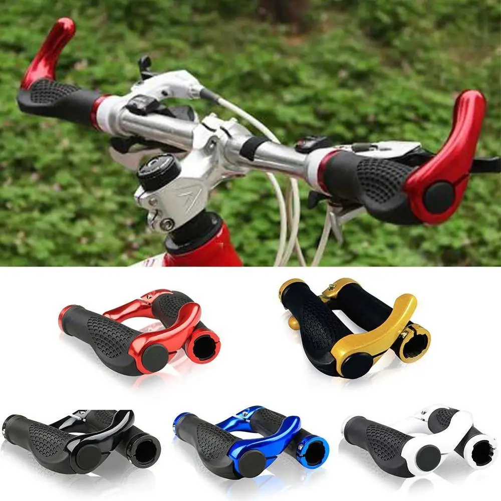 New 1 Pair Bicycle Handlebar Set Mountain Bike Rubber Horns Deputy Multi-color Motorcycle Handle Cycling Handlegrip