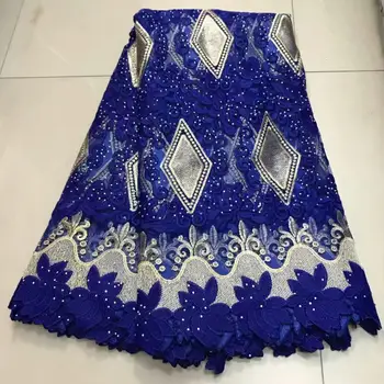 

high quality royal blue african cord lace fabric african swiss voile lace high end fashion french lace fabric for wedding lace