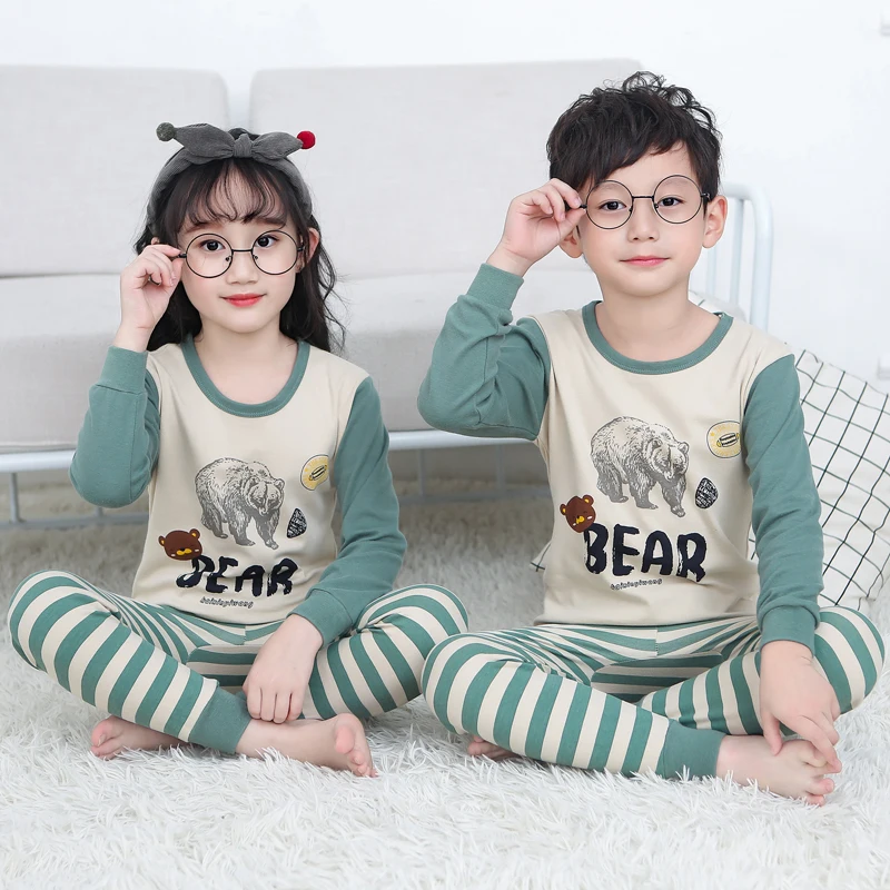 Najtaniej Piżama dziecięca dzieci chłopcy odzież dziecięca dzieci dziewczyny bielizna nocna odzież dziecięca z długim rękawem odzież domowa dla piżam dziecięcych
