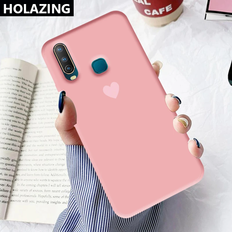 Мягкий силиконовый чехол для VIVO Y15 Y17 Y12 U3X U10 Y19 U3 с изображением сердца ярких цветов