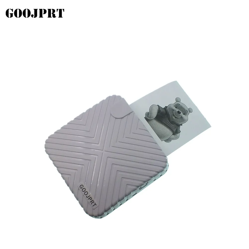 white printer GOOJPRT Мини Портативный Bluetooth беспроводной бумажный фотопринтер Карманный термопечать USB подключение Impresoras Fotos - Цвет: white printer