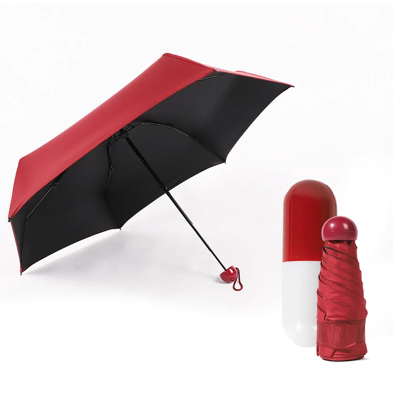 Мини карманный зонтик, капсула, портативные маленькие зонты, дождь, для женщин и мужчин, анти-УФ, защита от солнца, для путешествий, компактный складной зонтики для девочек