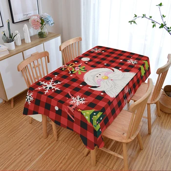 

2020 Christmas Tablecloth Kitchen Dining Table Cloth Decoration Santa Claus Print Christmas Party Tablecloth Christmas Ornaments