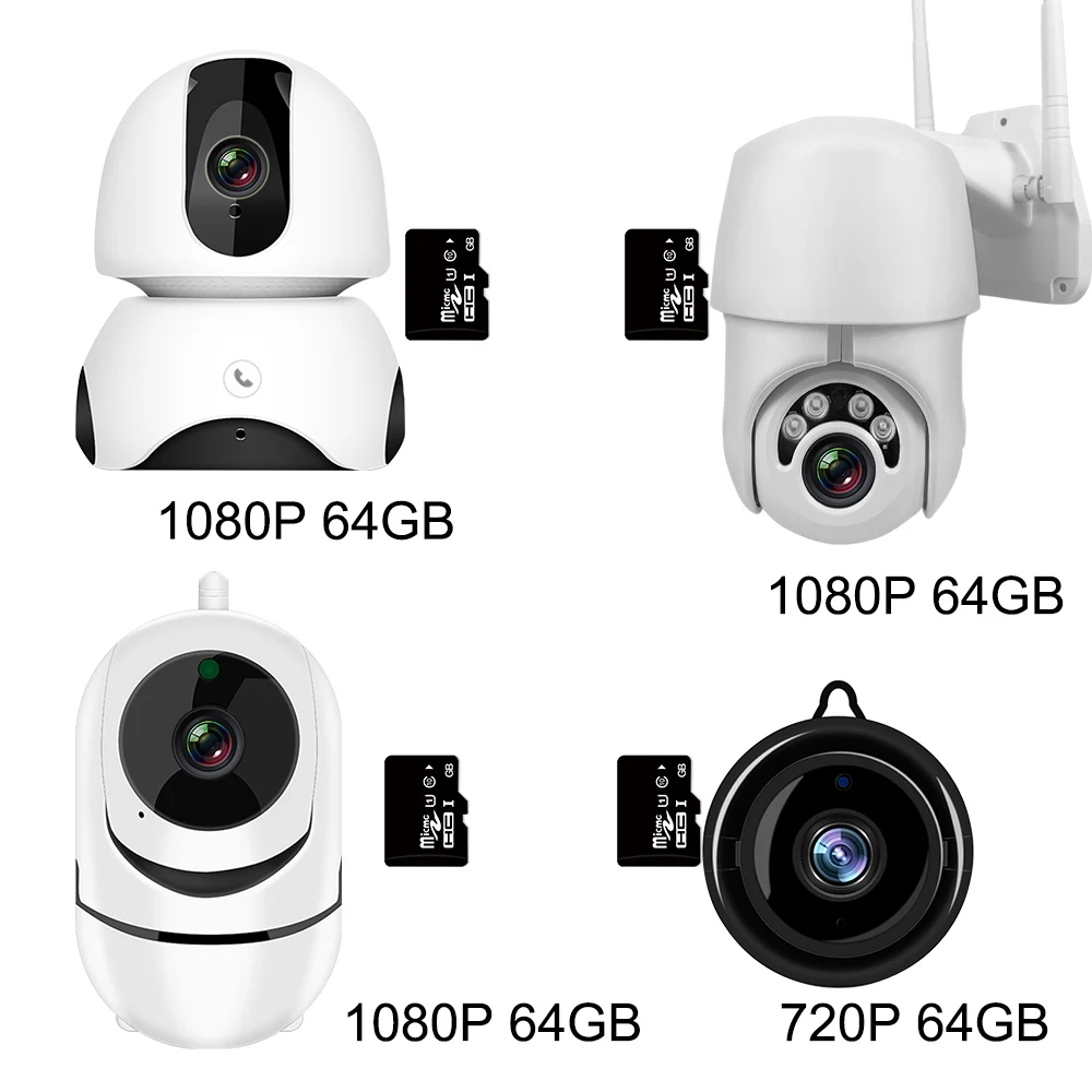 Беспроводная IP камера CCTV система безопасности комплект 4 шт. 1080P SD карта Облачное хранилище двухстороннее аудио домашний комплект видеонаблюдения - Цвет: set 2 with 64GB Card