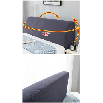 

Bed Head Back Cover All-inclusive Thicken Elastic Wide Band 360° Full Protection Soft Comfortable Dustproof Headboard Cover