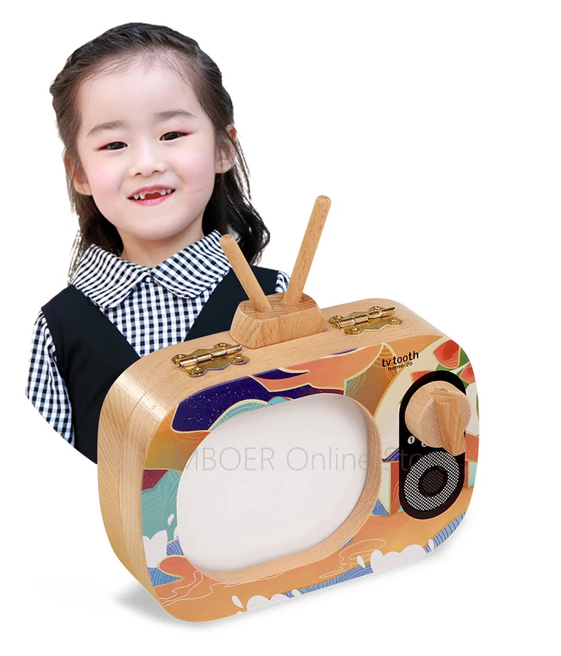 Baby Milk Teeth Box Baby Wood Tooth Box Baby Tooth Organizer Kids Deciduous Storage Collect wooden Box childhood memory
