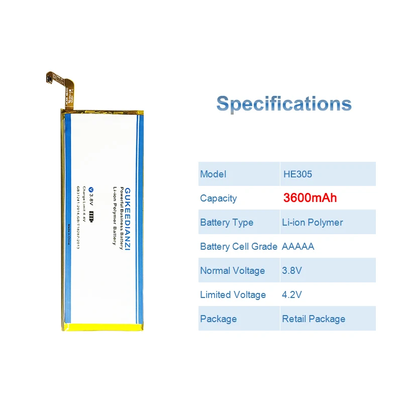 GUKEEDIANZI батарея мобильного телефона для Nokia HE305 HE319 HE330 HE335 HE341 Высокое качество замена батареи