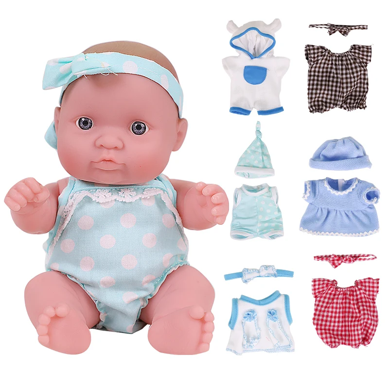 Кукла реборн 8 дюймов игрушки реалистичные куклы Bebe синяя одежда мягкие