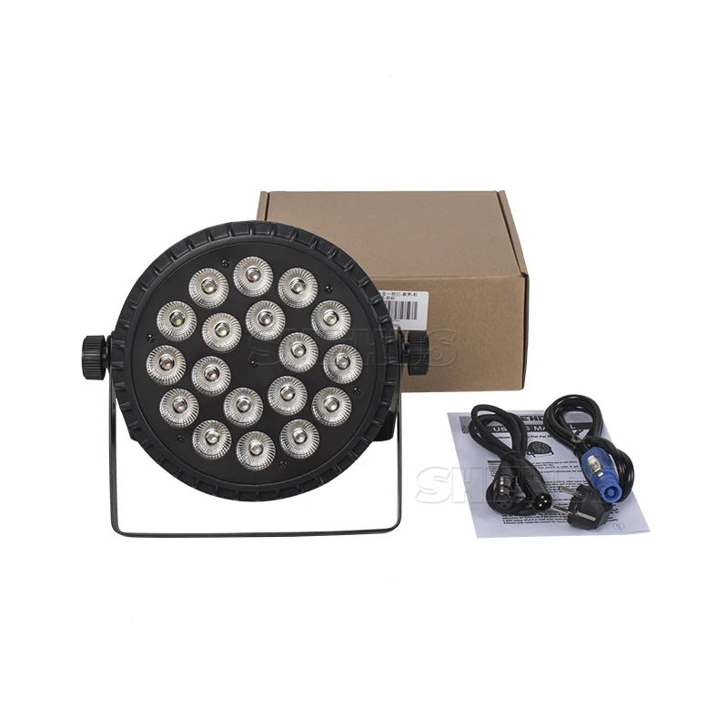 1 шт. 24x18 Вт RGBWA UV Led Par Светильник ing 6в1 DMX алюминий 24x12 Вт 4в1 DJ диско Эффект мытья 18x18 Вт профессиональный сценический светильник 18x12 Вт - Цвет: (Flat) 18x12W 4in1