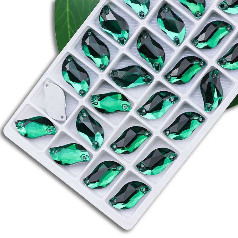 Sparkling S-Shape Colorful Glass Rhinestones