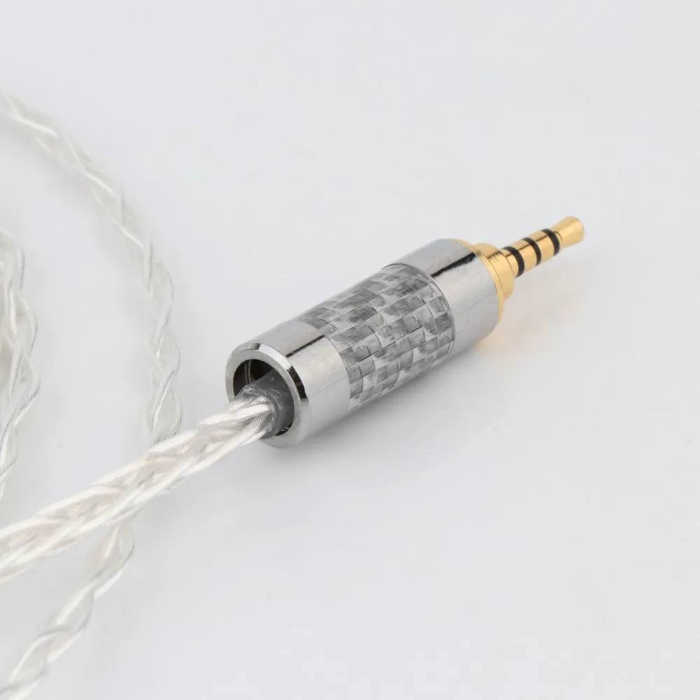 Preffair 3,5 mm 2,5 mm XLR 4,4 mm 8-adriges versilbertes OCC-Kopfhörerkabel für HD580 HD600 HD650 HDxxx HD660S HD58x HD6xx – Detail 9