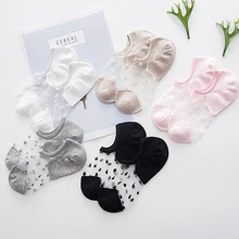 Прозрачные шелковые тонкие впитывающие пот носки-башмачки неглубокие невидимые носки нескользящие носки для женщин, девушек, хлопковые Дышащие носки