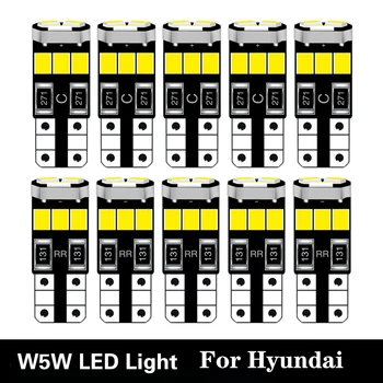 

10pcs LED Lights W5W T10 Car Auto 168 2825 Lamp 2835 SMD Bulb For Hyundai Elantra GT Tucson Genesis Accent Elantra Sonata White