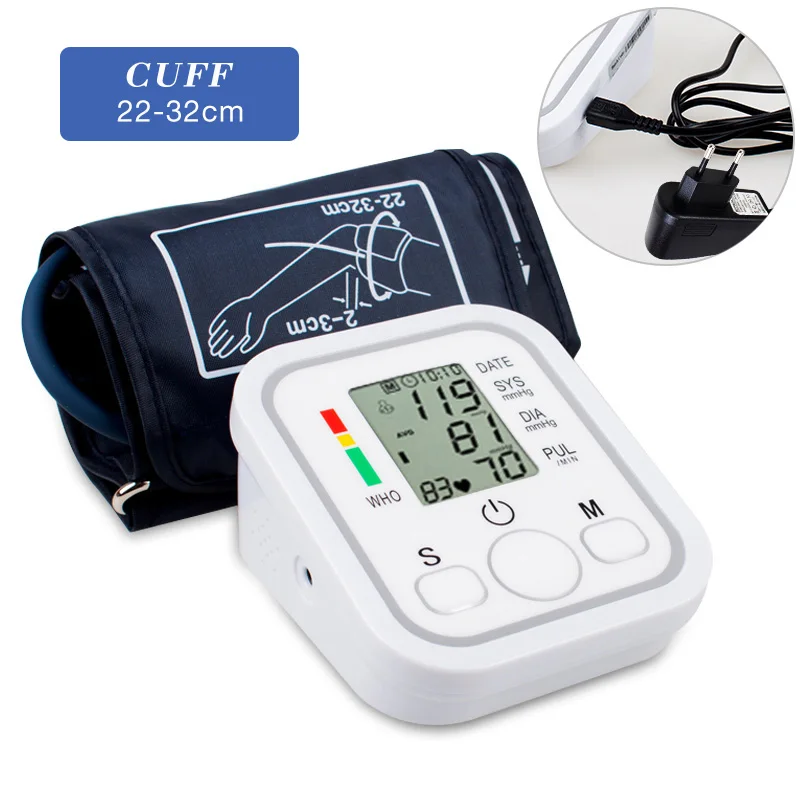Домашний медицинский 1 шт. цифровой ЖК-монитор артериального давления на руку измеритель сердечного ритма тонометр для автоматического измерения - Цвет: 22-32 cm
