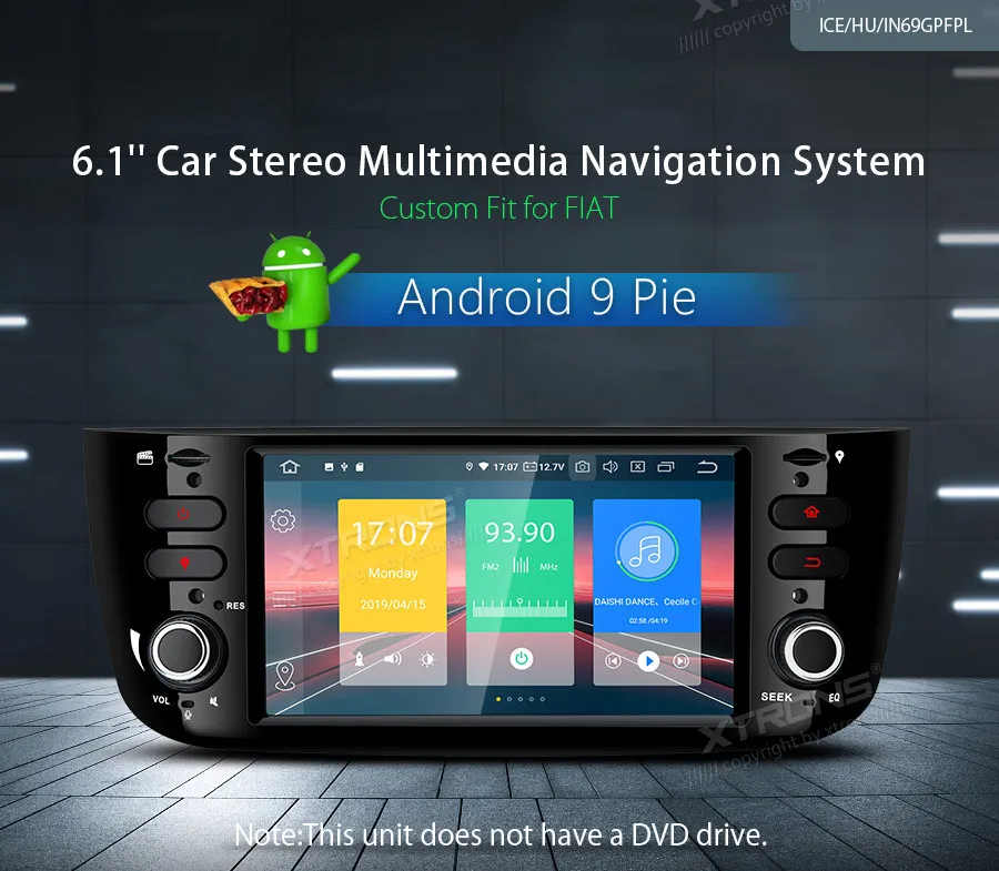 XTRONS 6," Android 9,0 автомобильный стерео плеер для FIAT Grande Punto 199/310 Linea 323 2012 2013- радио gps TPMS OBD без DVD