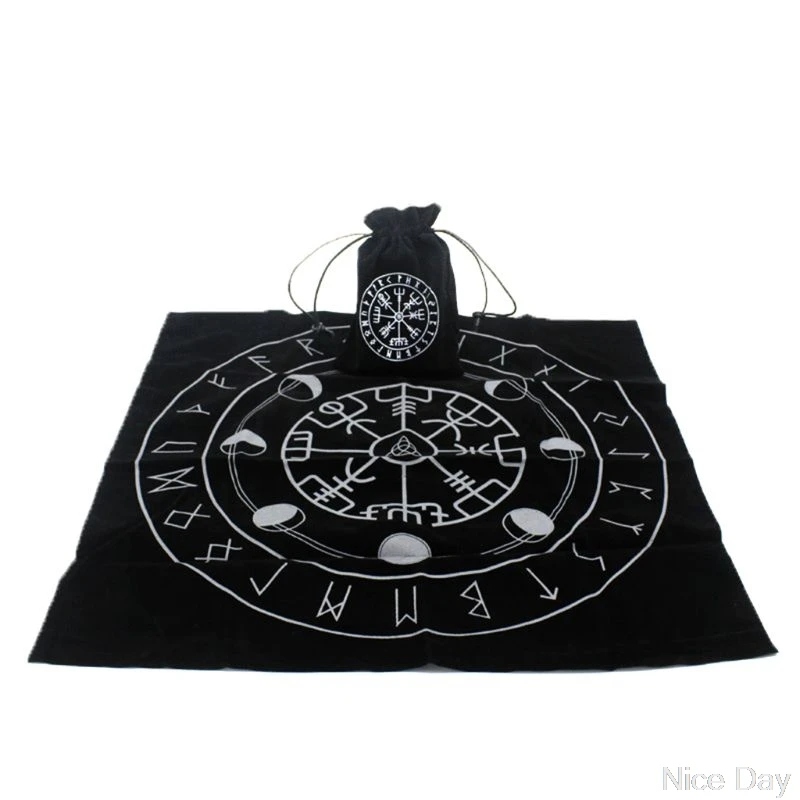 Скатерть Таро с сумкой для ТАРО РУНИЧЕСКАЯ Луна фаза Wicca алтарь гадания