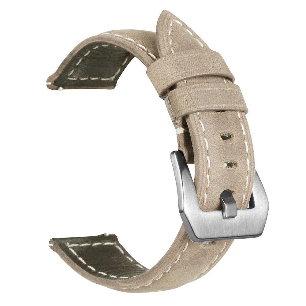 20mm 22mm Genuine Leather Watch band Strap for Samsung Galaxy Watch 42 46mm Gear S3 S2 Sport WatchBand Quick Release smartwatch