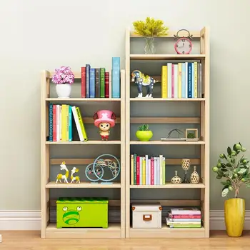 

Solid Wood Children's Bookshelves Ground Combination Simple Modern Creative Storage Shelf Multi-storey Student Bookshelves