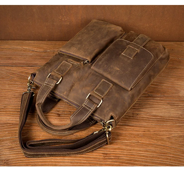BOLEKE Crazy Horse кожаный мужской портфель дорожные сумки Портфель Мужская сумка из натуральной кожи сумка через плечо