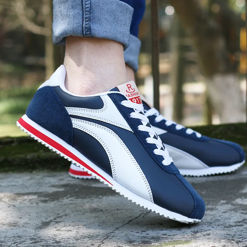 

Cortez Korean-style round-Toe Collocation Jeans Men Casual Sports Shoes Teenager Board Shoes Men's Breathable a gan Shoes