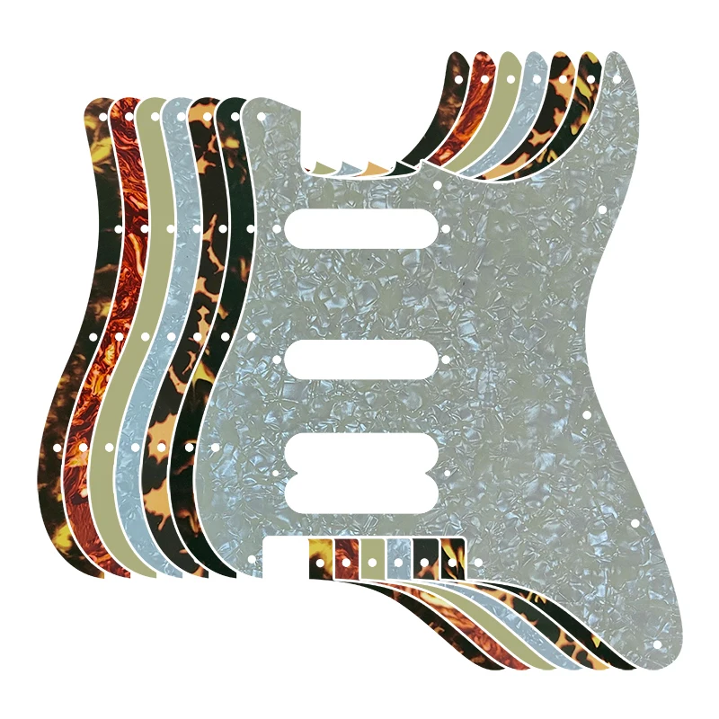 

Fei Man For US 11 Screw Holes Strat With Floyd Rose Tremolo Bridge Player Humbucker Single HSS Scratch Plate No Switch Hole