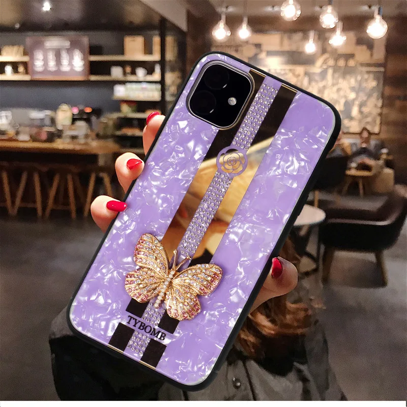 Супер покрытие из закаленного стекла чехол для iPhone 11 Pro Max XS XR 6 6S 7 8 Plus Coque узор чехол для iPhone 8 7 XS XR Тонкий чехол