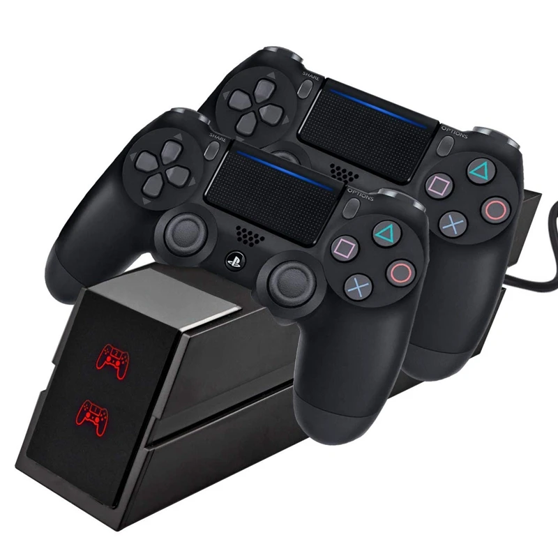 Горячая Распродажа для PS4 контроллер зарядное устройство, контроллер зарядная станция для sony Playstation 4/PS4/PS4 Slim/PS4 Pro с Светодиодный индикатор