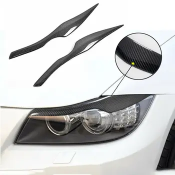

Car Headlight Eyelid Cover Eyebrow Trim Decal For BMW E90 E91 3 Series Black Car Accessories Automobile Trim Strip