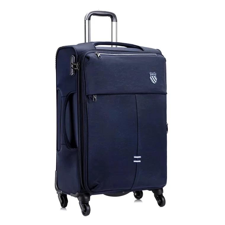 KLQDZMS 20"24"inch Rolling Luggage Spinner 28 inch High capacity Password Trolley Men Business Suitcase Wheels - Цвет: blue