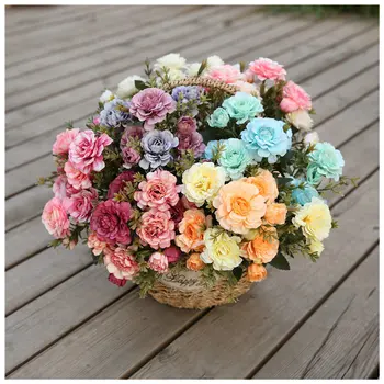 

Autumn Rhododendron Wedding Home Decoration Table Flower Artificial Small Flowers Rhododendron Bouquet